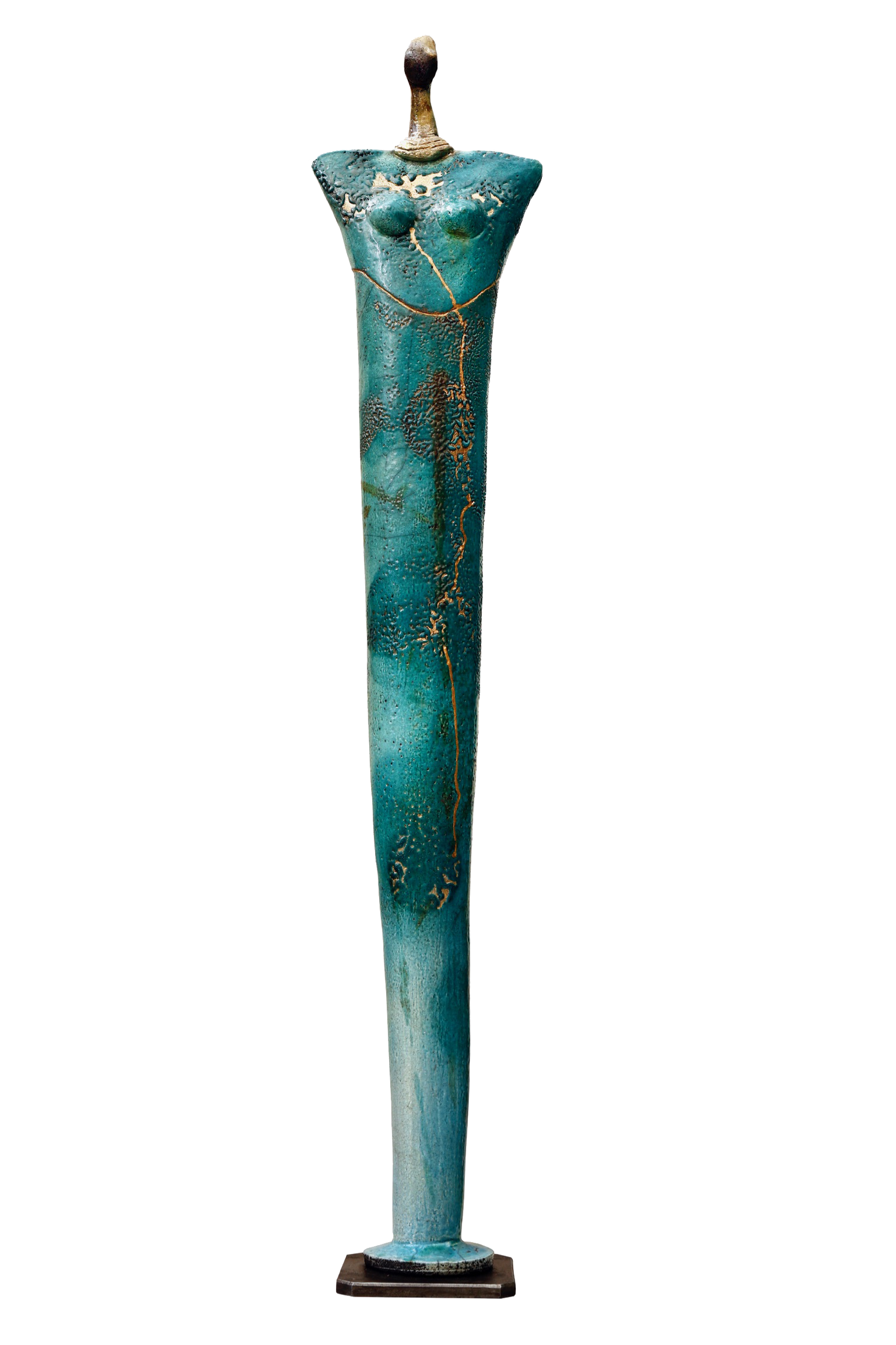 Dounie N°367 - Aduôn verte filet d'or - 90 x 17